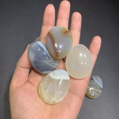 China Oval Gemstone Agate Energy Quartz Worry Stone for sale