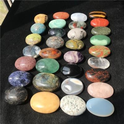 China Semi Precious quartz worry stone for sale