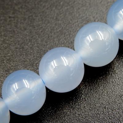 China Round Azurlite Boria Chalcedony Jasper 10mm Blue Lace Agate Stone Beads for sale