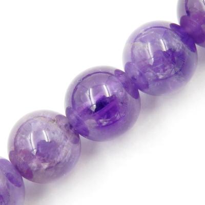 China 6mm Natural Amethyst Semi Precious Purple Gemstone Strands for sale