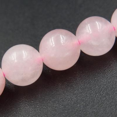 China Loose Crystal Stone Pink Rose Quartz Semi Precious Beads for sale