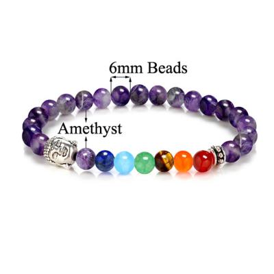 China pulsera curativa de Aventurine Aquarine Chakra del lapislázuli de la amatista de 6m m en venta