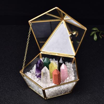 China Quartz Point Faceted Prism Bars 700g Feng Shui 7 Chakra Wands for sale