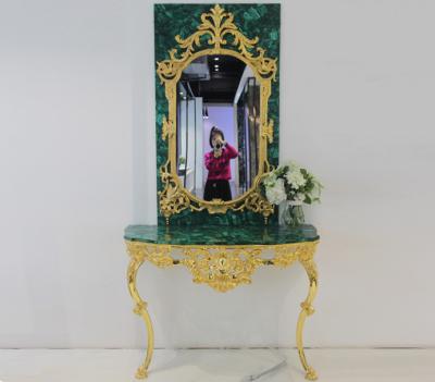 China Malachite Semi Precious Stone Furniture Hair Dress Table for sale