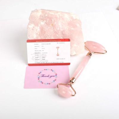 China Rosa natural Rose Quartz Roller da massagem facial do ODM à venda