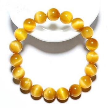 China Mens Natural Golden Tiger Eye Stone Bracelet With Matte Strands for sale