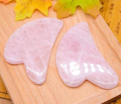 China Heart Shaped Powder Crystal Jade Gua Sha Massage Plate For Home for sale