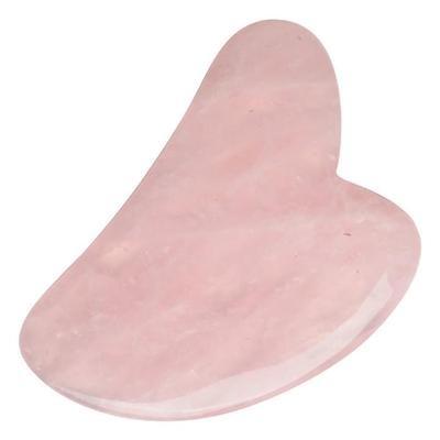 China Private Logo Mellow Rose Quartz Gua Sha Board For Facial Massage for sale