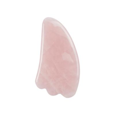 China Eco facial Rose Quartz Gua Sha Board amistosa para el retiro de la arruga en venta