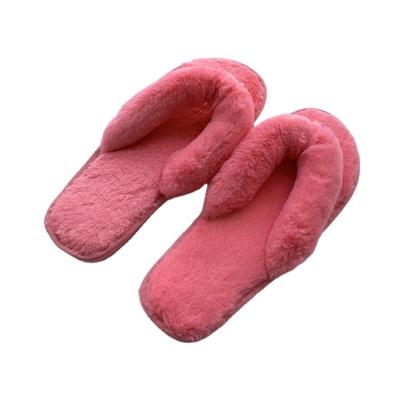 China 2021 Fashion Trend Wholesale Indoor Slippers for Women Fuzzy Slippers Outdoor Plush Slippers for sale