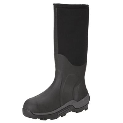 China Fashion Hot Men's Cheap Black Neoprene Rain Boots Waterproof for sale