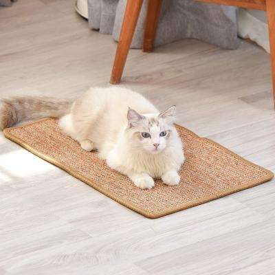 China Mechanical Wash Cat Scratcher Mat Natural Sisal Cat Scratch Mats Horizontal Cat Floor Scratching Pad Rug, Protect Carpets and Sofas for sale