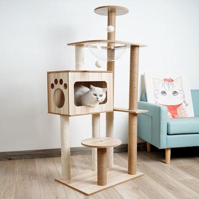 China Cats Cat Tree Creative Flower cat Climbing Frame cat Apartment with Flower Rest Platform for sale