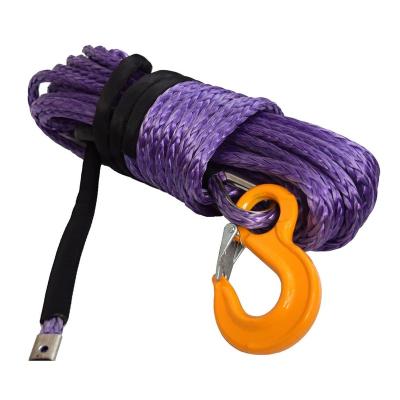 China (jinli rope) Synthetic Winch Rope Line Cable 1/4" X50' 7000 Pounds With Rock Guard For Atv Customized Size for sale