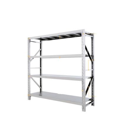 China Heavy Duty Corrosion Protection Boltless Racking Systems Warehouse Storage Rack Industrial Shelving For Metal Original Black Cover White Blue for sale