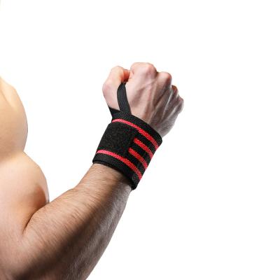 China LOKI Custom Fitness Weightlifting Wrist Support Gym Elastic Breathable Wrist Wraps Brace For Dumbbell for sale