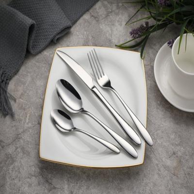 China High quality and simple design stainless steel disposable flat tableware for Europe market for sale