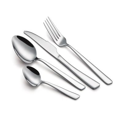 China Disposable fancy stainless steel cutlery with diagonal handle for sale