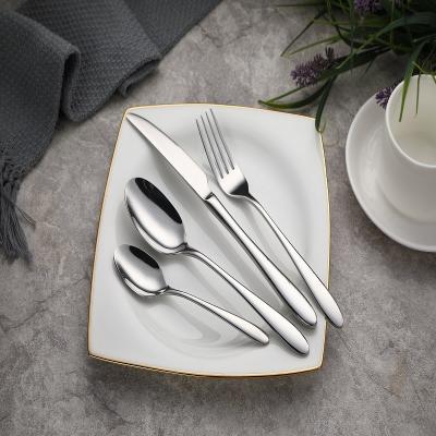 China High Quality Disposable Mirror Polish Cutlery Flatware Set For Europe Market for sale