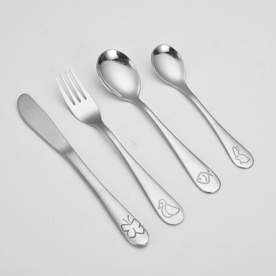 China Cute Sustainable Kids Stainless Steel Cutlery Set for sale