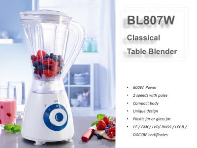 China 600W 1.5 L BL807 Plastic / Glass  Jar Food Blender for sale