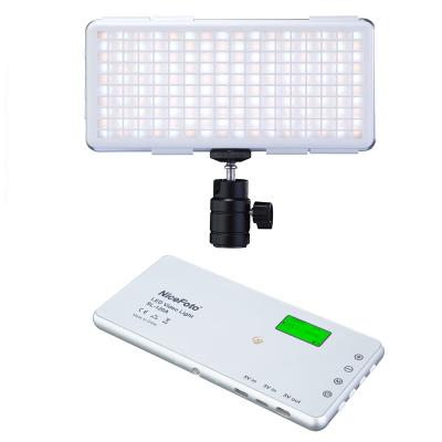 China NiceFoto SL-120A 12W PORTABLE CRI 97 TLCI 97 Element 4000mAh Lithium Battery Beads NiceFoto Pocket LED Video Light 160pcs LED TDC 3200K-6500K for sale