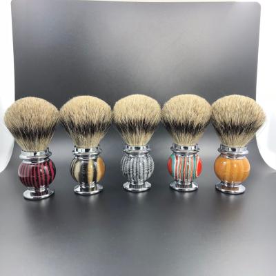 China Metal Resin Handle Mens Shaving Brush Badger Hair Beard Brush Shaving Brush Manufacturer for sale