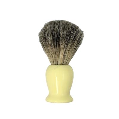 China Hot Selling Ivory Shaving Brush Faux Resin Handle Badger Hair Shaving Brush Ivory Shaving Brush For Men Shaving for sale