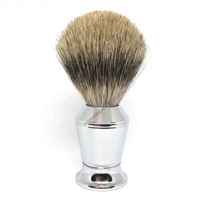 China Single Blade China Factory Men Shaving Pure Metal Handle Badger Hair Shaving Brush Beard Brush Manufacturer for sale