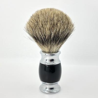 China Pure Resin Metal Brush Pure Resin Shaving Brush Knot Face Hair Classic Badger Color Handle Black Shaving Brush China Factory Manufacturer for sale