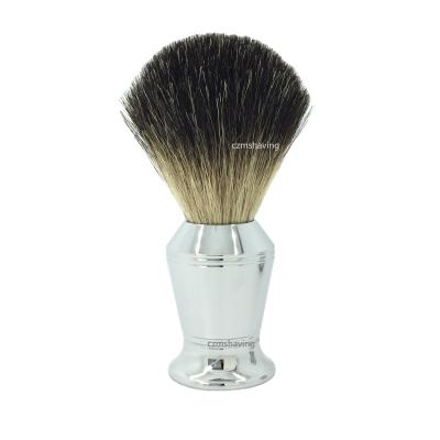 China Shaving Brush Men Shaving Brush Sheer Badger Hair Metal Handle Shaving Beard Brush for sale