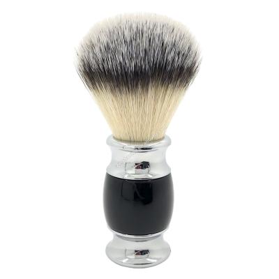 China Synthetic Hair Knot Men Shaving Brush Classic Color Plastic Handle China Factory Manufacturer Face Metal Black Resin for sale