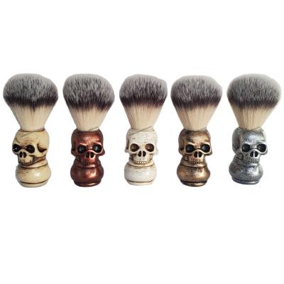 China Shaving Brush Skull Beard Sweep Synthetic Hair Nylon Hair Resin Handle Wet Shaving Brush China Factory Manufacturer Barber Salon Shop Beauty for sale