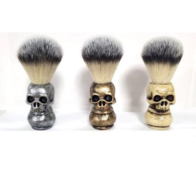 China Shaving Brush Skull Beard Brush Synthetic Nylon Hair Shaving Brush Barber Hair Salon Shop Beauty Tool From China Factory for sale