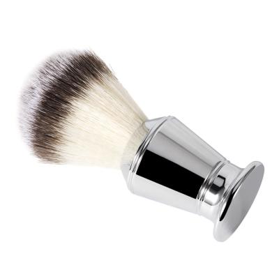 China Shaving Brush Manufacturer Chrome Metal Handle Synthetic Hair Shaving Sweep Beard Sweep Badger Hair Shaving Set Brush for sale