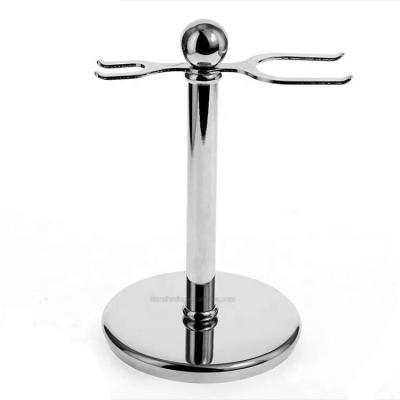 China Popular Single Blade Chrome Metal Shaving Brush And Razor Holder For Men's Shaving Kit Holder for sale