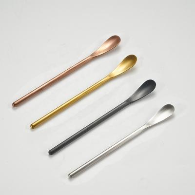 China Sustainable Premium Long Handle Bar Spoon Stirrers Stainless Steel Mixing Spoon for sale