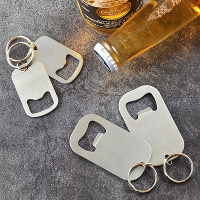 China With Key Ring Custom Stainless Steel Bottle Opener Key Chain Custom Beer Opener Keychain for sale