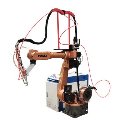 China Building Material Shops Robotic Industrial Equipment 6 Axis Arm Fiber Laser Welder Robot Laser Welding Machine For Corner Welding for sale