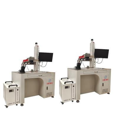 China 60w 80w water cooled desktop fiber laser marking machine for glassware for sale