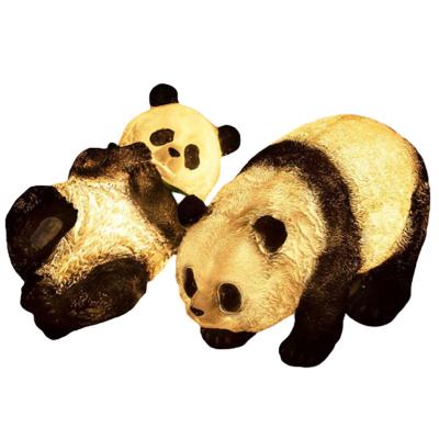 China High Quality Unique Shape Panda LED Luminescent Outdoor Lawn Garden Light for sale