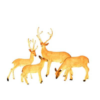 China Deer Train Hot Sale IP65 Deer Train LED Luminescent Fiberglass Outdoor Garden Lighting for sale