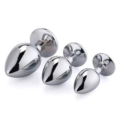 China Factory Sale Crystal Jewelry Smooth Stainless Metal Hot Anal Butt Wholesale Women Anal Plug With Multi Size Sex Anal Toys for sale