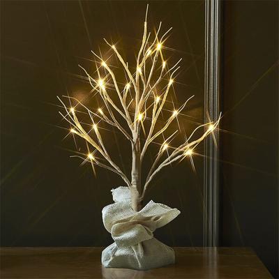 China Steady Top And Glitter Holiday LED Table Birch Tree for sale