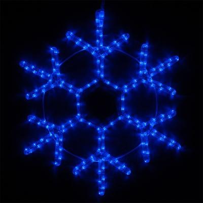 China Steady On And Twinkle Holiday 18IN 45CM LED Rope Hanging Snowflake for sale