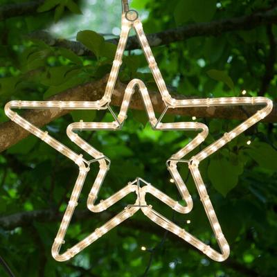 China Steady On And Twinkle Holiday 18in 24in LED Rope Hanging Star for sale