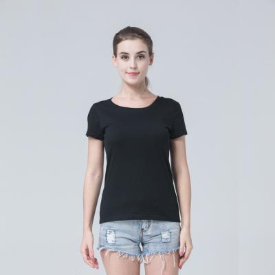 China Breathable Oem Blank Round Neck Women's Embroidered T-shirts Custom Logo Printed Women's Clothing T-shirt for sale