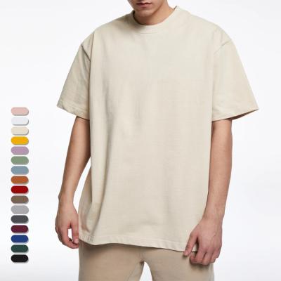 China Anti-wrinkle Asian Size China Manufacturer Custom Clothing Men's T-shirts 280gsm Heavy Cotton Oversized Drop Shoulder T Shirt for sale