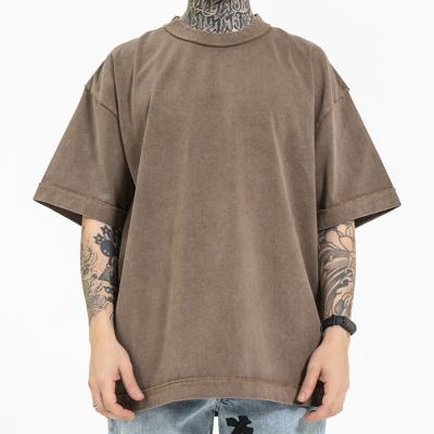 China Anti-wrinkle Custom Oversized Loose Drop Shoulder Designer Vintage Washed T Shirt for sale