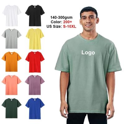 China Anti-wrinkle Plus Size Mens Drop Shoulder 100% Thick Custom Heavyweight T-shirt Oem Boxy Blank Heavy Weight Cotton T Shirt Oversized Tshirt for sale